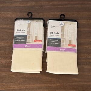 Mainstays Sheer Ivory Curtains
